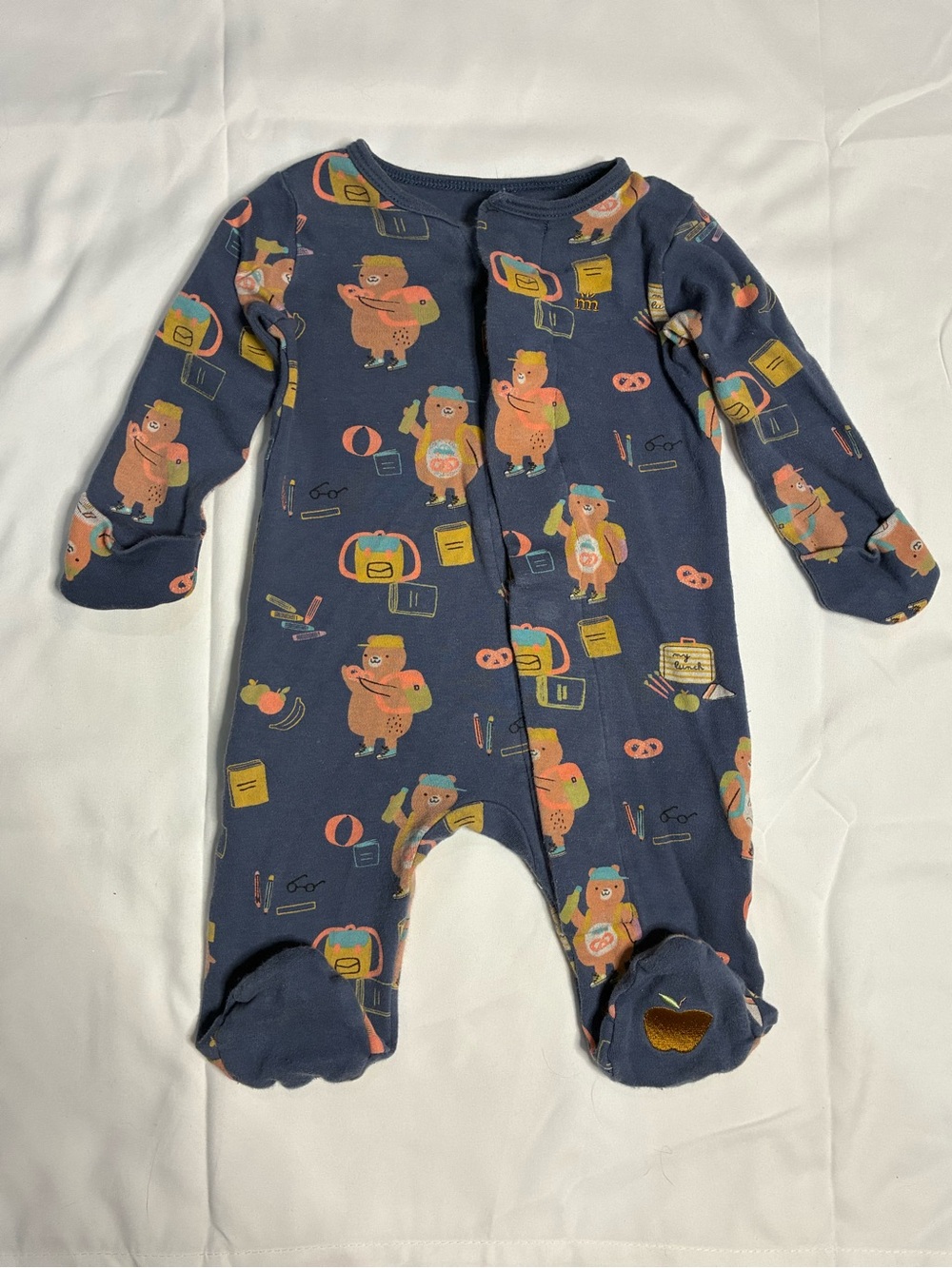 Magnetic Me Baby Organic Cotton Magnetic Footie Sleeper Bears 0-3M
